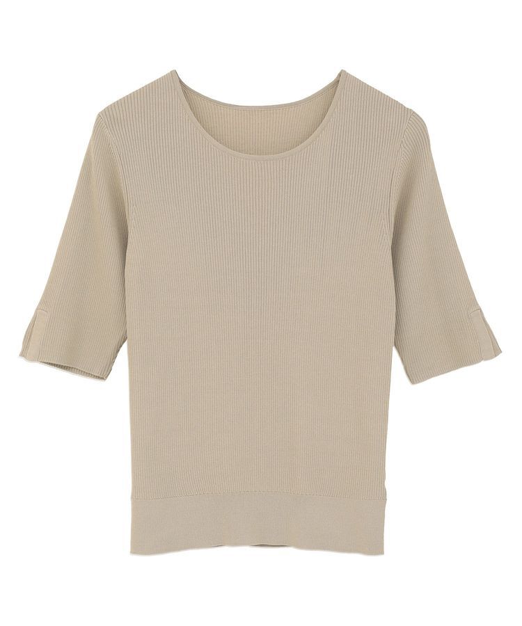 YECCA VECCA「5分袖リブニット」|ニット・セーター|