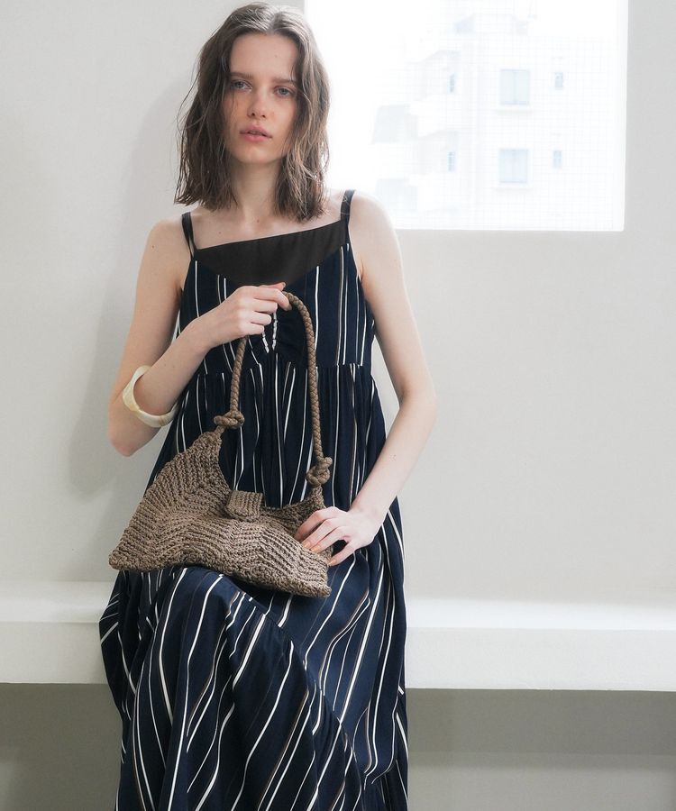 YECCA VECCA「【cache cache】山波編みトート」|トートバッグ|