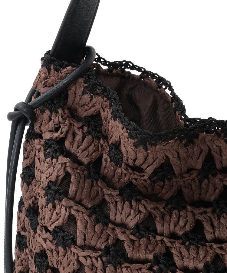 YECCA VECCA「【cache cache】配色編みワンハンドルトート」|トートバッグ|