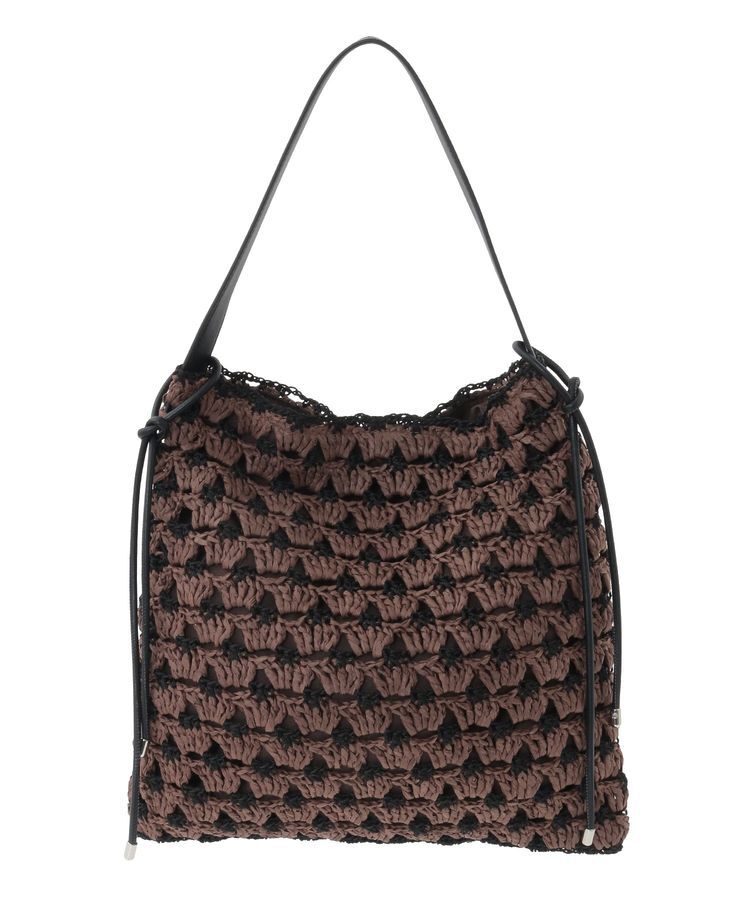 YECCA VECCA「【cache cache】配色編みワンハンドルトート」|トートバッグ|