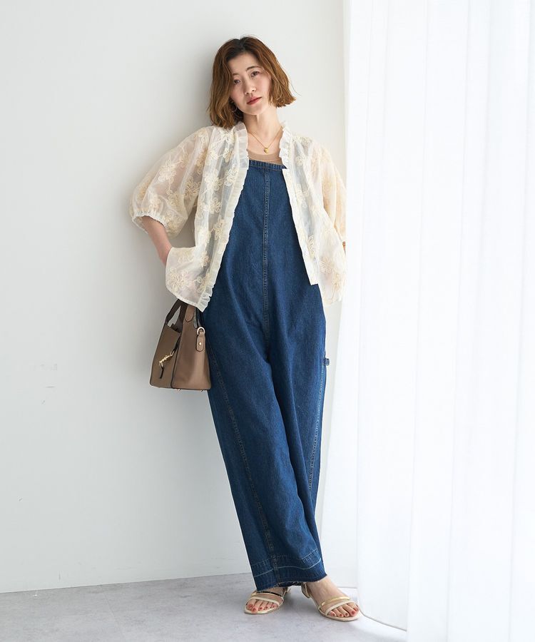 Editt by YECCA VECCA「綿麻デニムサロペット」|オールインワン|