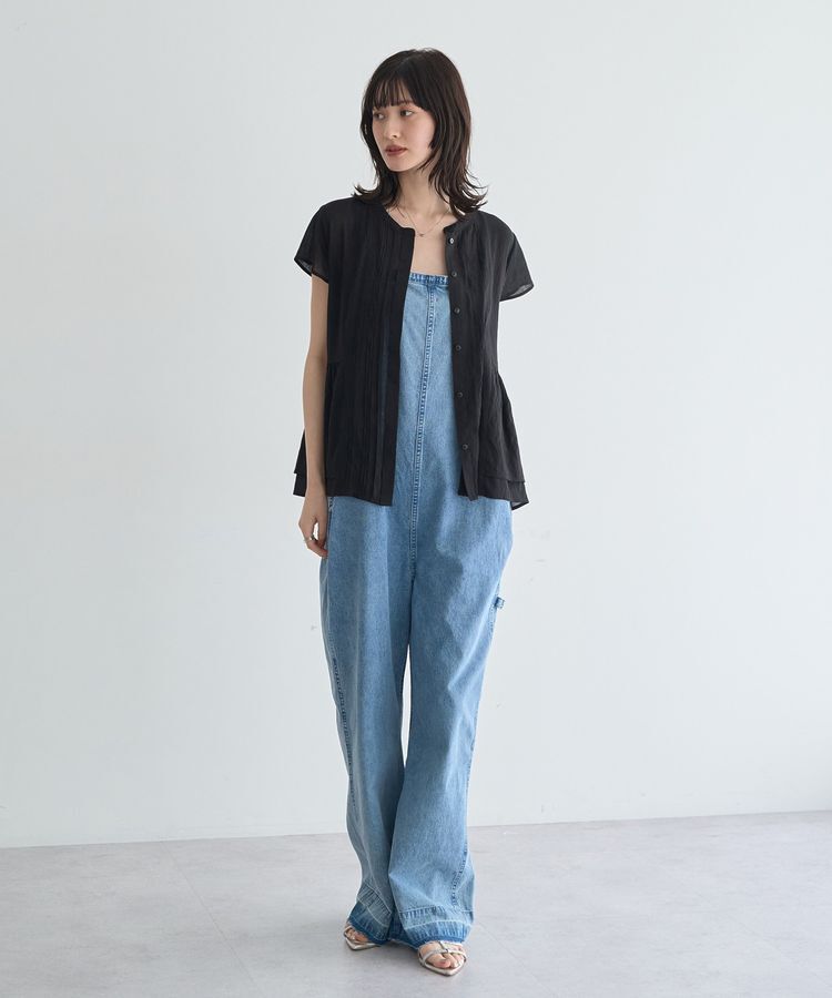 Editt by YECCA VECCA「綿麻デニムサロペット」|オールインワン|