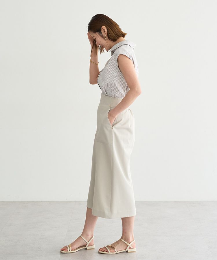 YECCA VECCA「ストライプ柄フラワー刺繍シャツ」|シャツ・ブラウス|