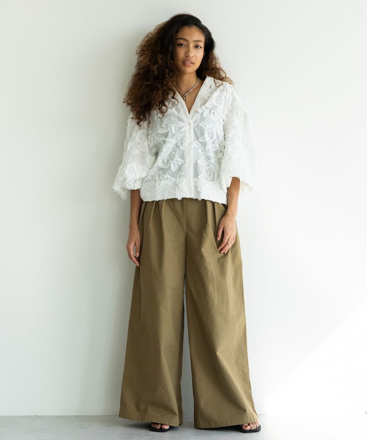 GARAGE OF GOOD CLOTHING「ジャガードボリュームスリーブブラウス」|シャツ・ブラウス|