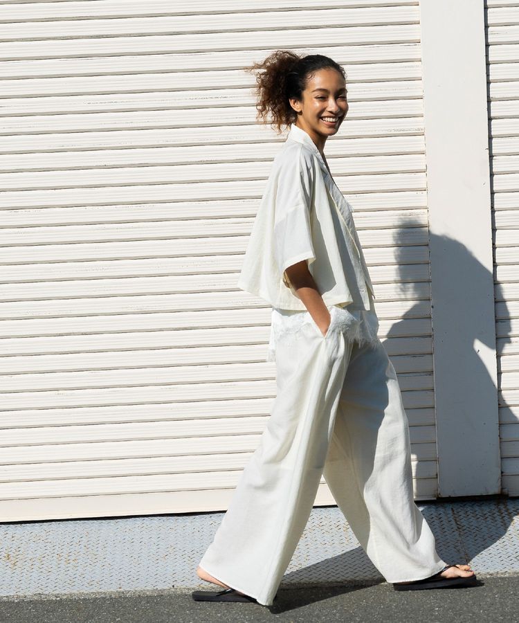 GARAGE OF GOOD CLOTHING「レースサテンアシンメトリーキャミソール」|キャミソール|