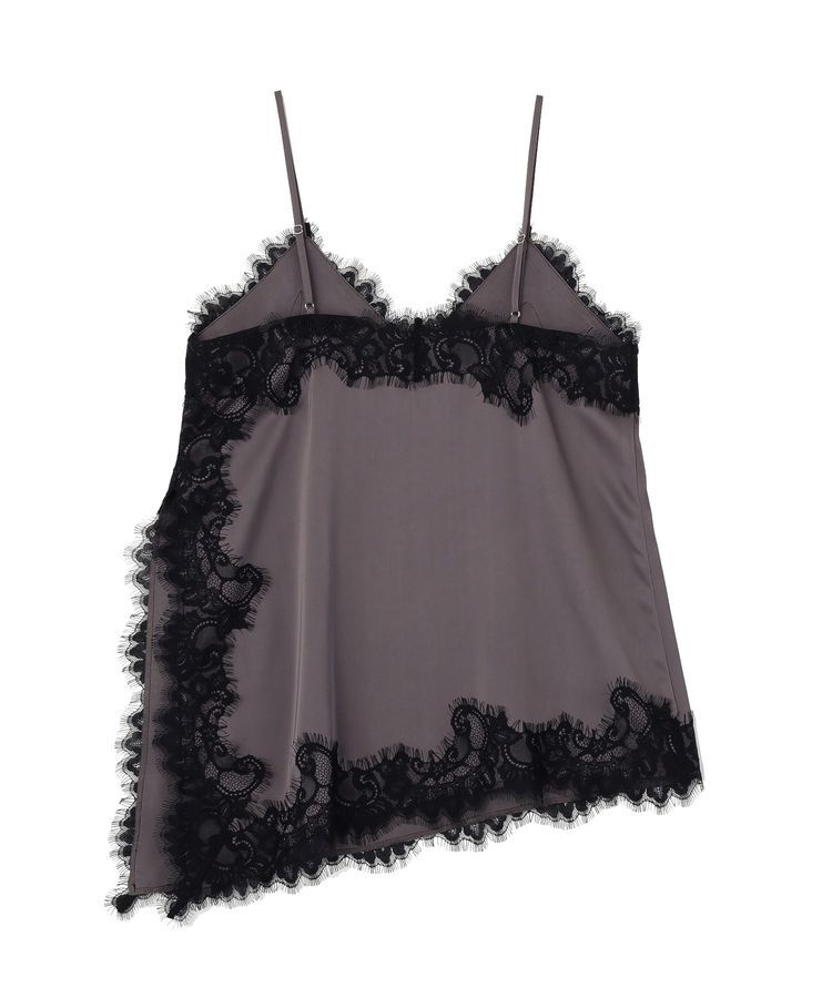 GARAGE OF GOOD CLOTHING「レースサテンアシンメトリーキャミソール」|キャミソール|
