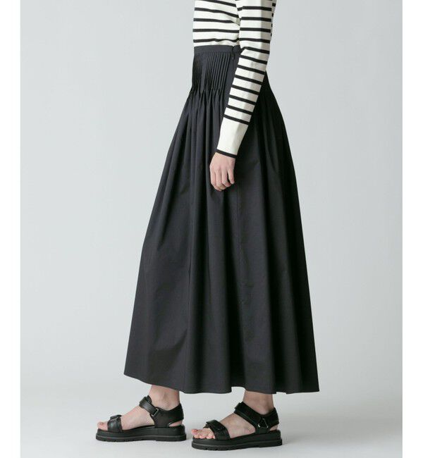 allureville「タフタピンタックギャザースカート」|スカート|