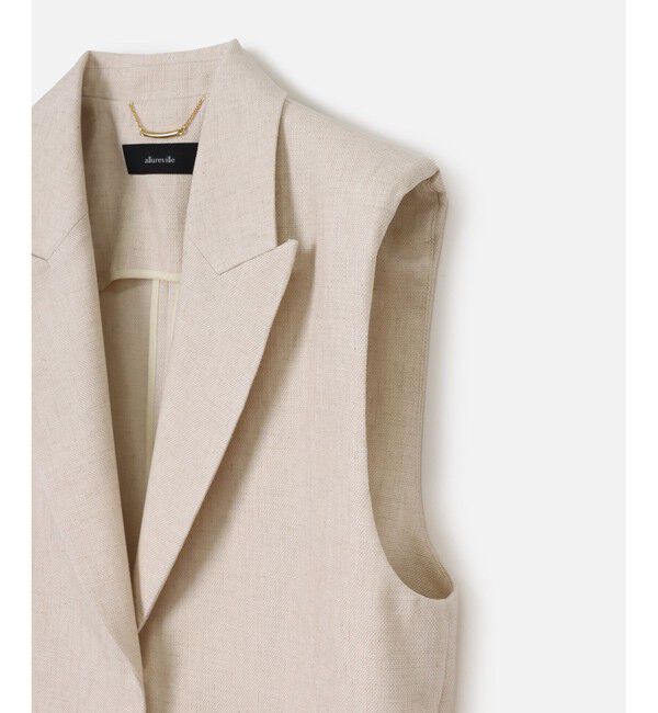 allureville「マットクロススリーブレスジャケット」|ダウンベスト・ベスト|