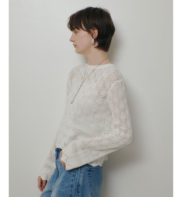 allureville「レースニットプルオーバー」|ニット・セーター|