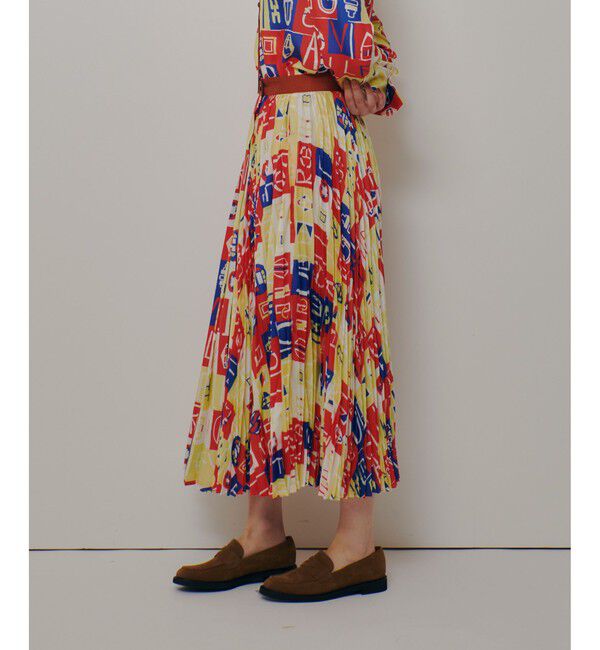 allureville「パッチワークプリントプリーツスカート」|スカート|