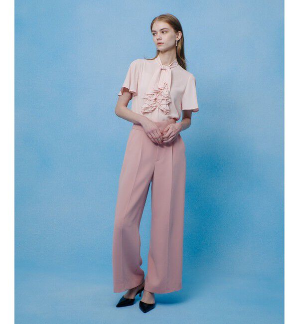 LOULOU WILLOUGHBY「【LOULOU WILLOUGHBY】ペタルフリルフレアスリーブブラウス」|シャツ・ブラウス|