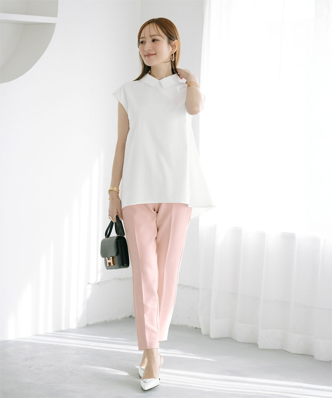 ur's「【星玲奈さんコラボアイテム】カラースティックパンツ」|スラックス|