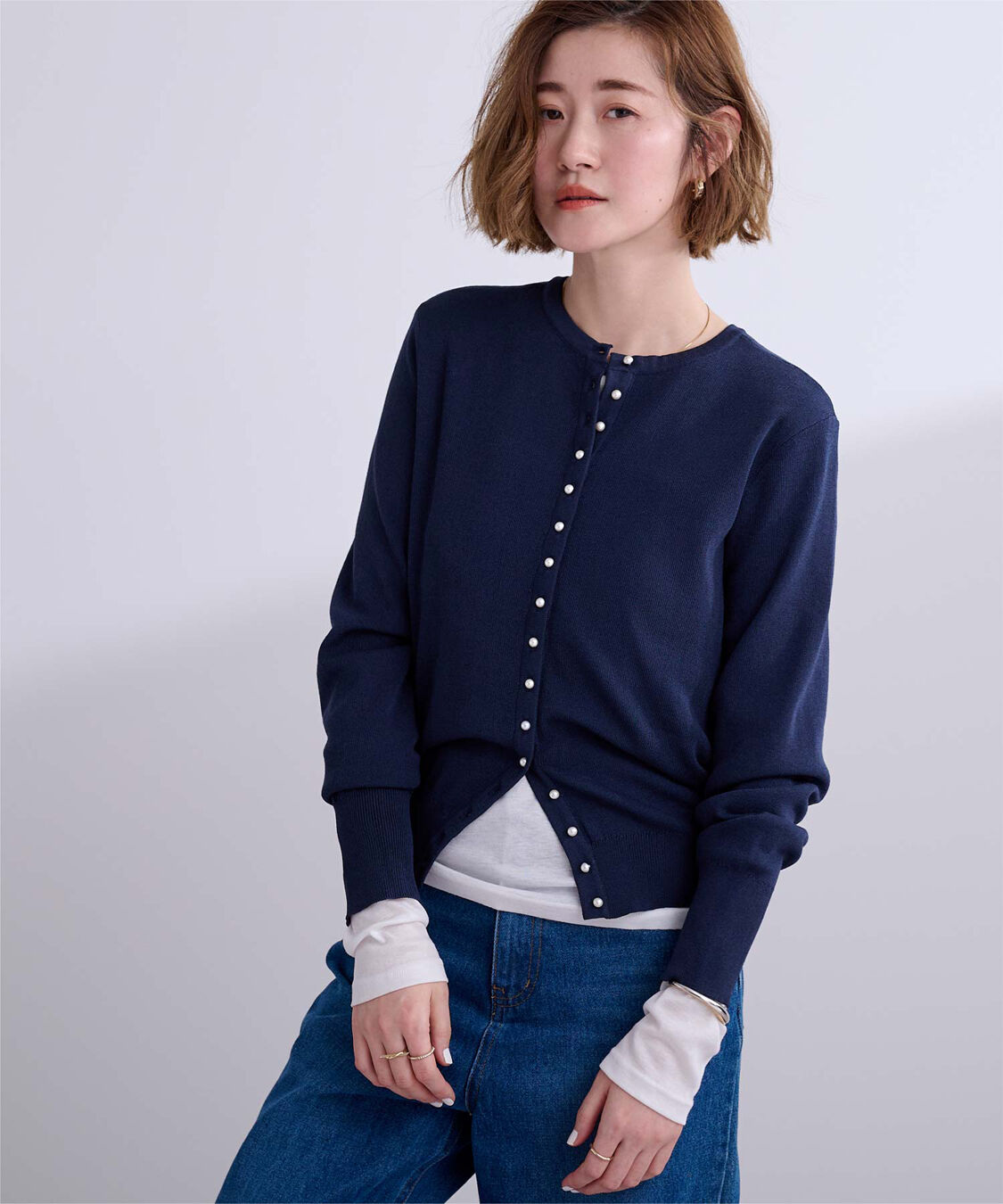 ur's「2wayパール釦ニットカーディガン」|ニット・セーター|