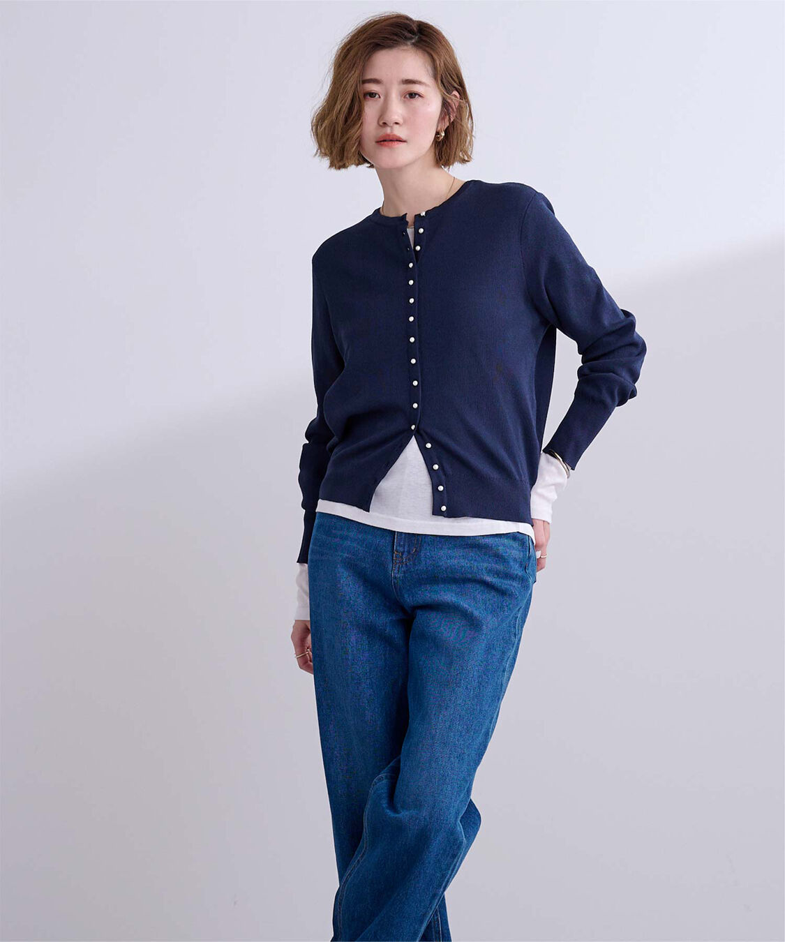ur's「2wayパール釦ニットカーディガン」|ニット・セーター|