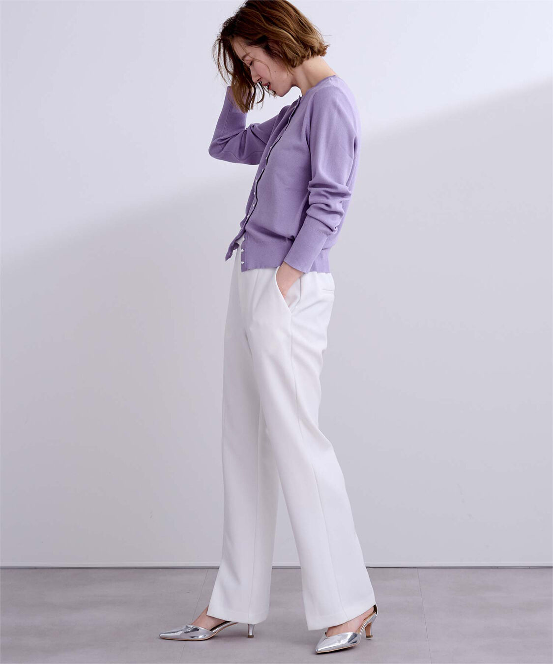 ur's「2wayパール釦ニットカーディガン」|ニット・セーター|