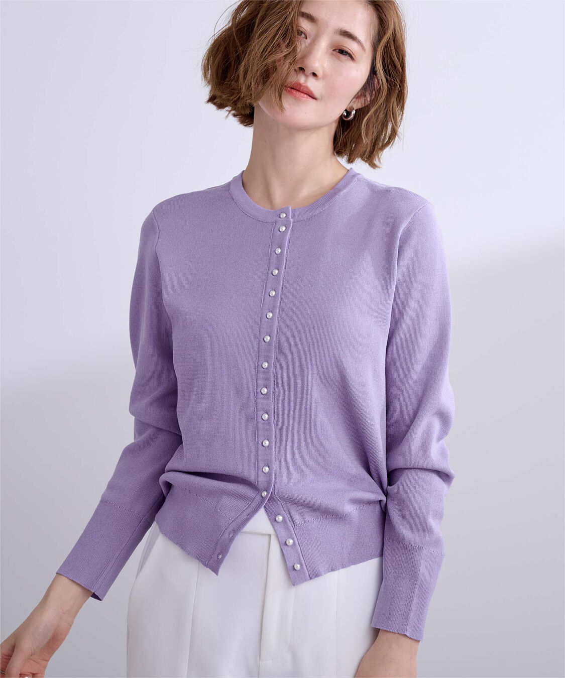 ur's「2wayパール釦ニットカーディガン」|ニット・セーター|