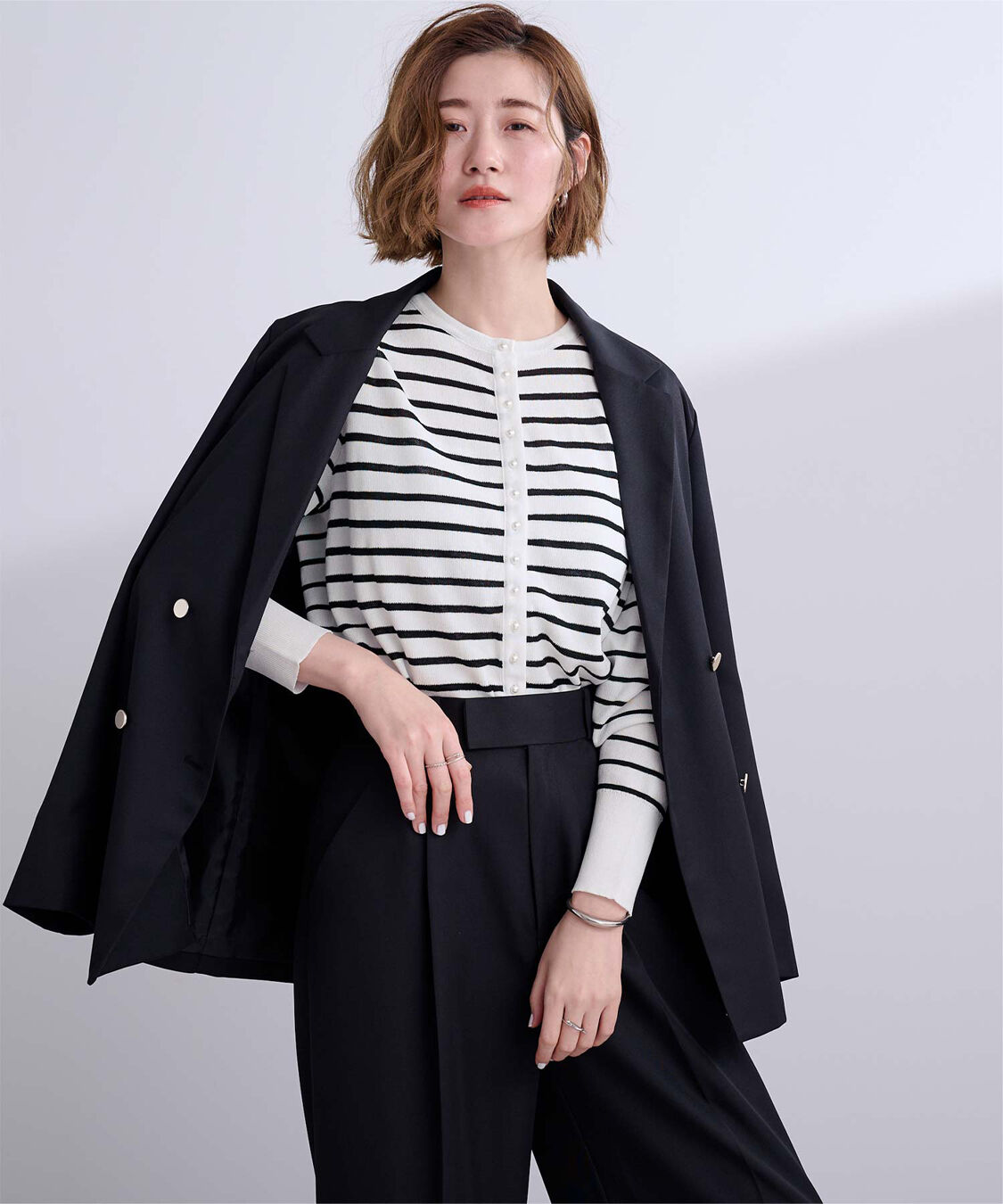 ur's「2wayパール釦ニットカーディガン」|ニット・セーター|