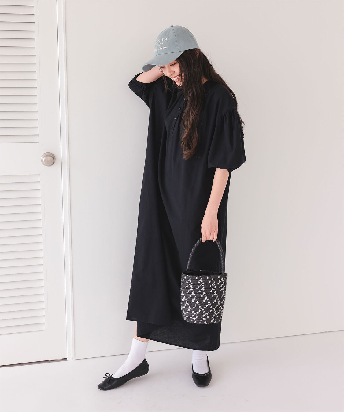 titivate「カフタンシャツワンピース」|ワンピース|ブラック