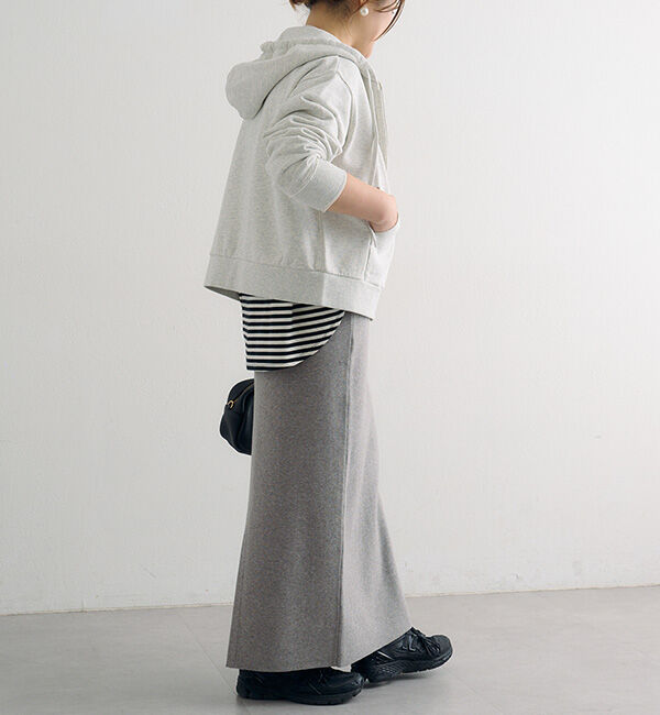  「ダブルジップ裏毛スウェットパーカー」|パーカー|