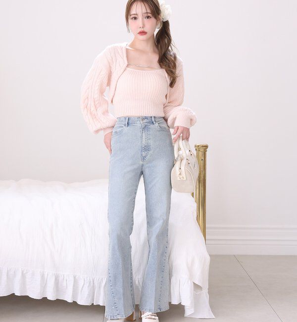  「ケーブルニットアンサンブル」|ニット・セーター|