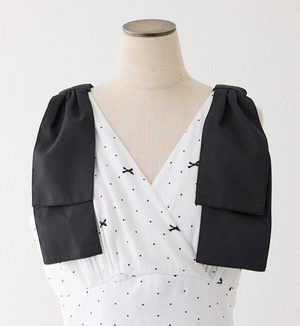  「【LouLoumei】肩リボンティアードロングワンピース」|その他|