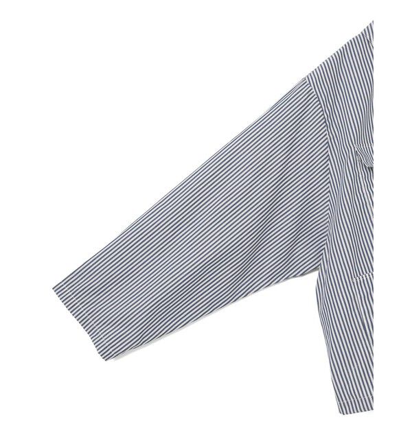 mizuiro ind「mizuiro ind ストライプカバーオール」|シャツ・ブラウス|