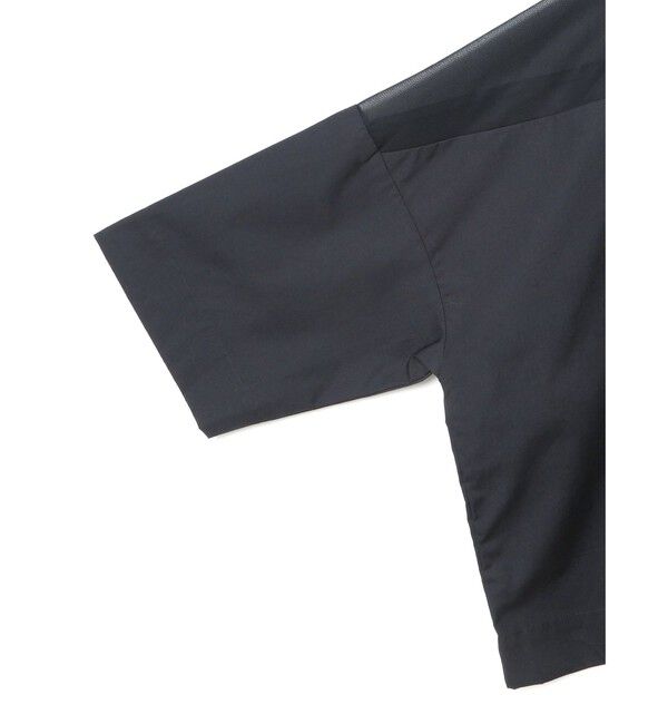 mizuiro ind「mizuiro ind シアーショルダースタンドカラーワイドシャツ」|シャツ・ブラウス|