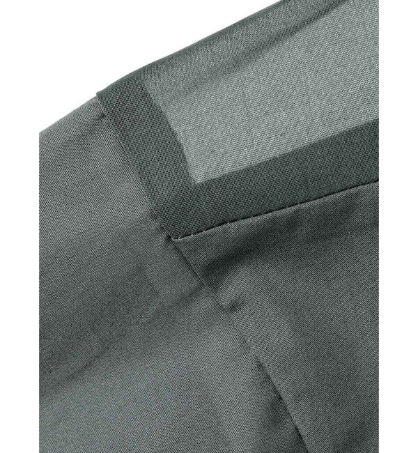 mizuiro ind「mizuiro ind シアーショルダースタンドカラーワイドシャツ」|シャツ・ブラウス|