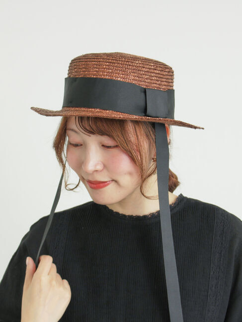 Samansa Mos2「リボン付きカンカン帽」|その他|