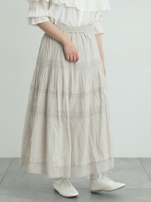 Samansa Mos2「ティアードレーススカート」|スカート|