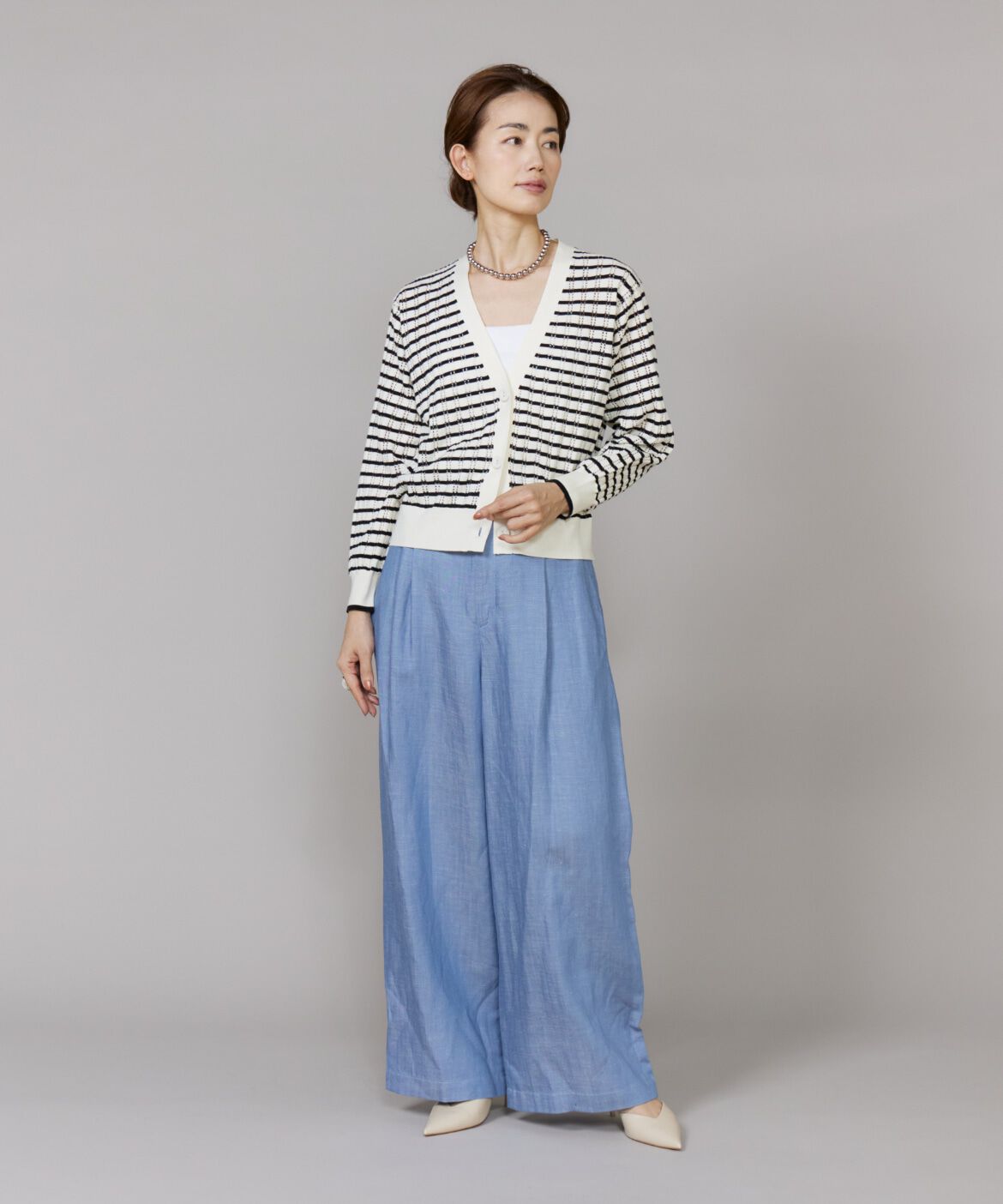 Le Souk「《大きいサイズ》タックワイドデニムパンツ」|その他|