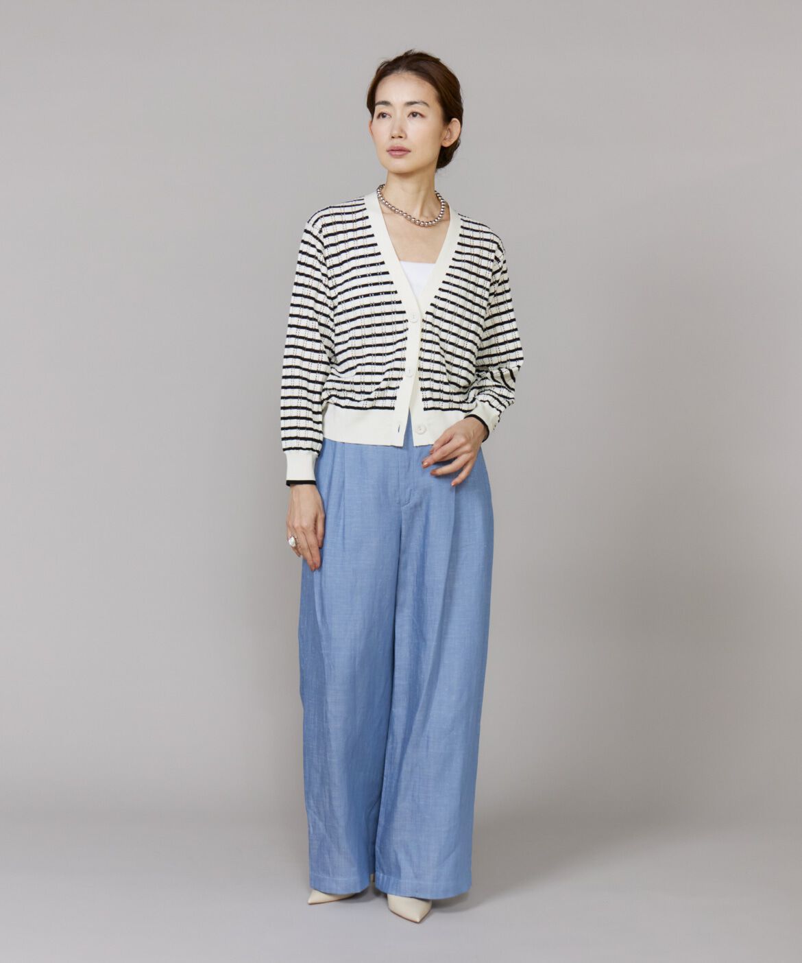 Le Souk「《大きいサイズ》タックワイドデニムパンツ」|その他|