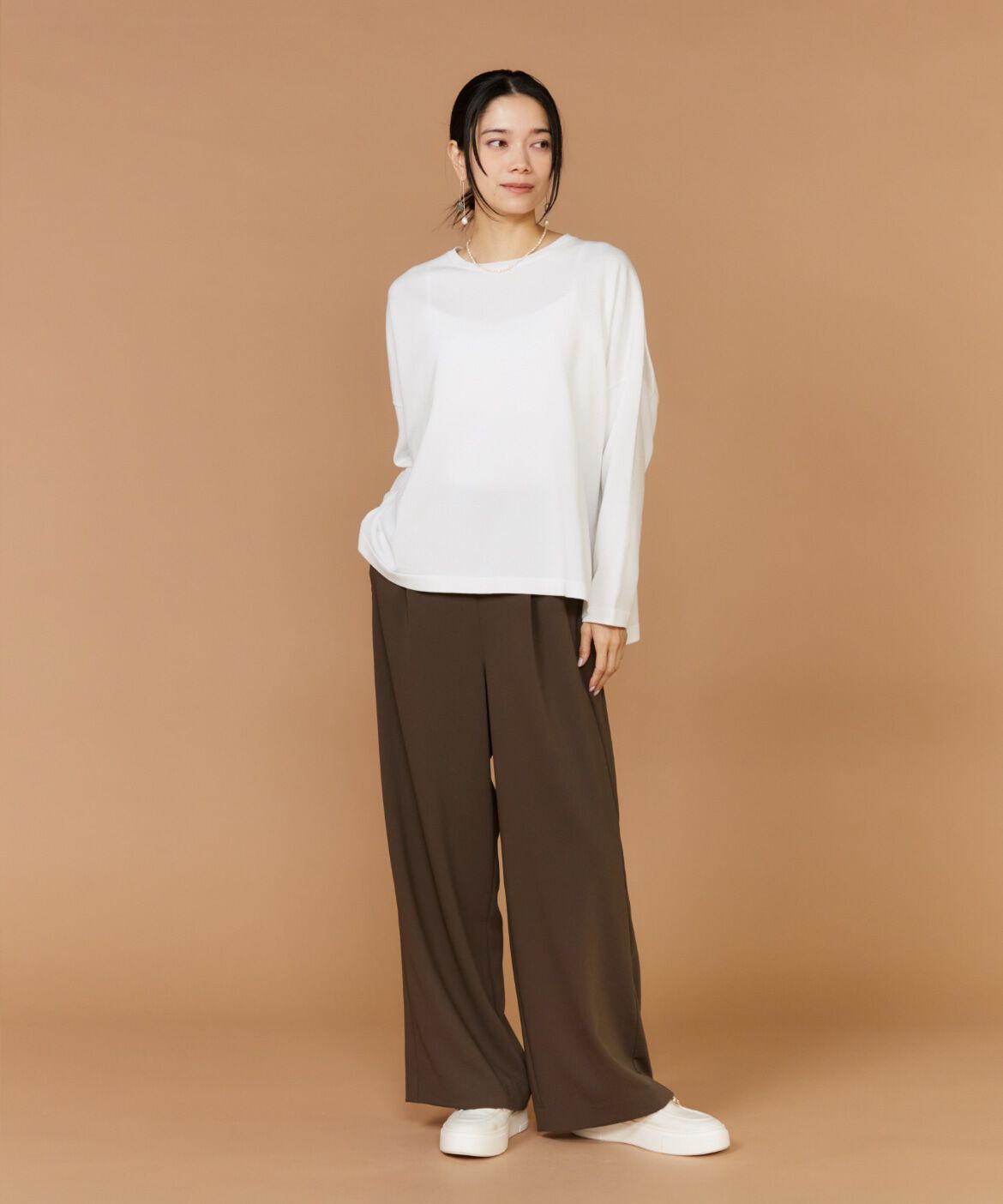 INED「《大きいサイズ》イージーワイドパンツ」|その他|