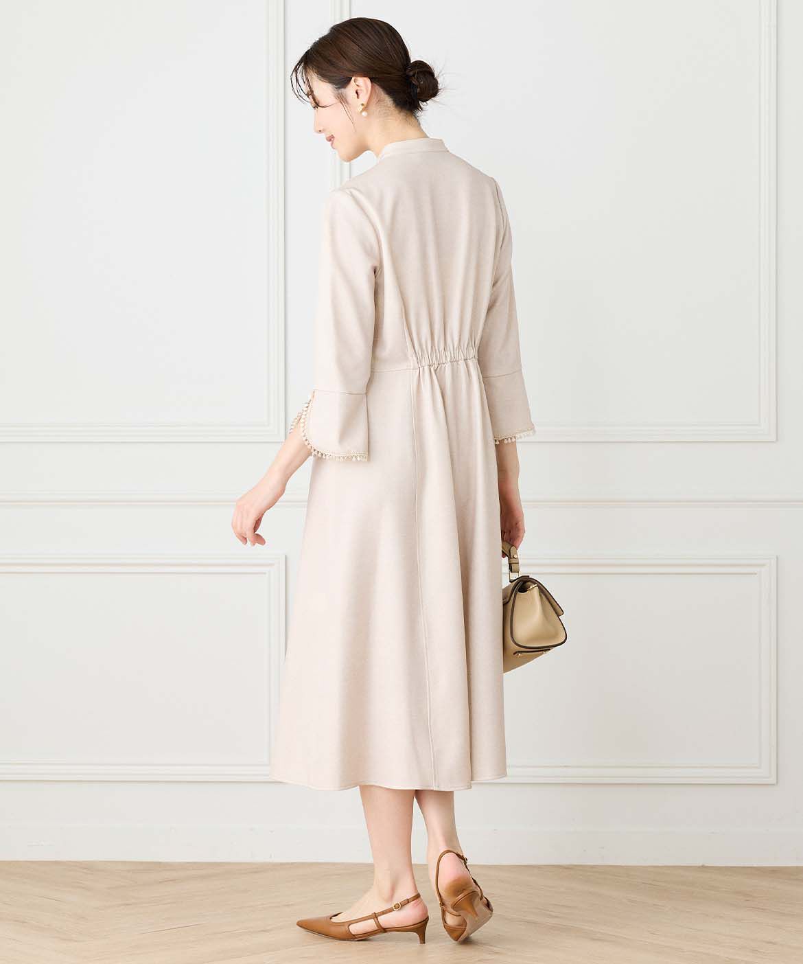 ef-de Black「ラッフル七分袖ワンピース」|ワンピース|