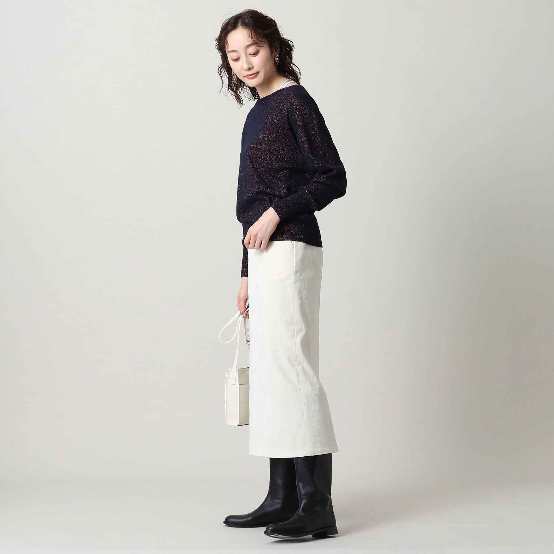 UNTITLED「リーベルラメベア天竺タンクトップ」|キャミソール|