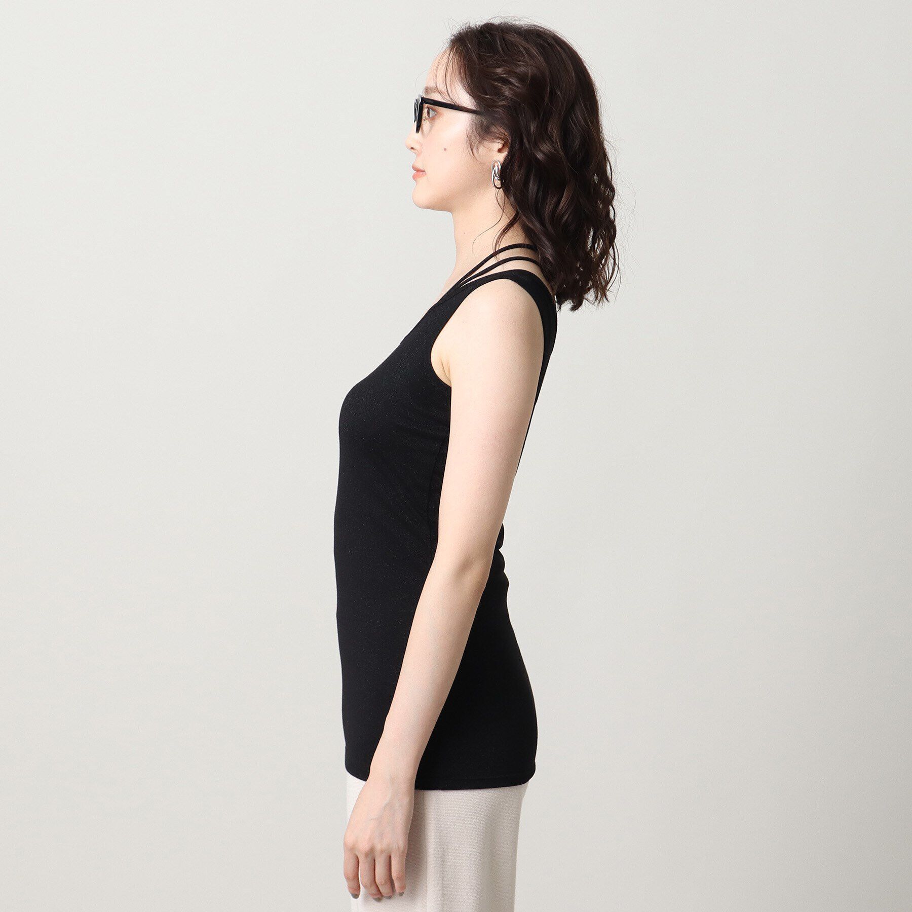 UNTITLED「リーベルラメベア天竺タンクトップ」|キャミソール|