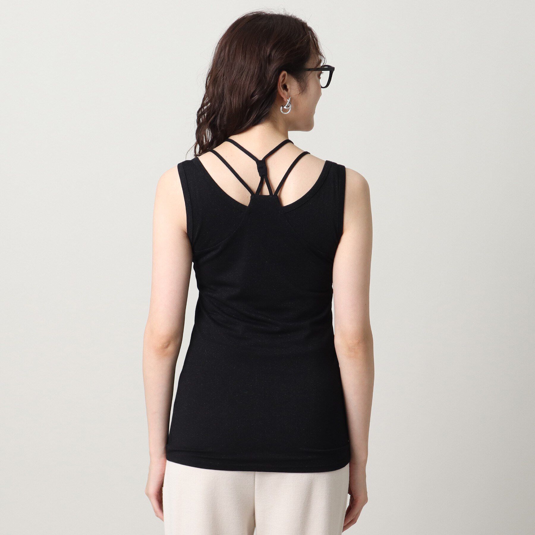 UNTITLED「リーベルラメベア天竺タンクトップ」|キャミソール|