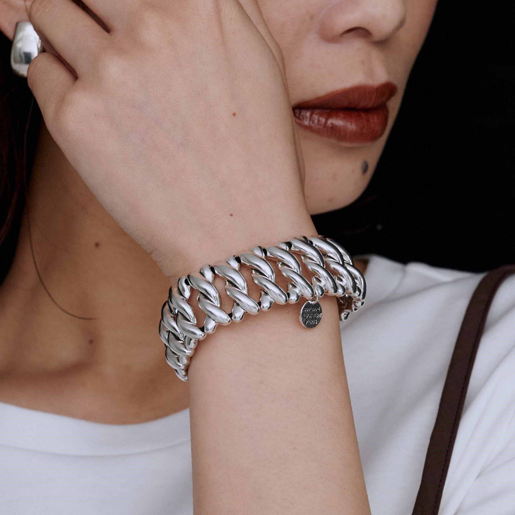 UNTITLED「【PHILIPPE AUDIBERT】maillon epais バングル」|ブレスレット・バングル|