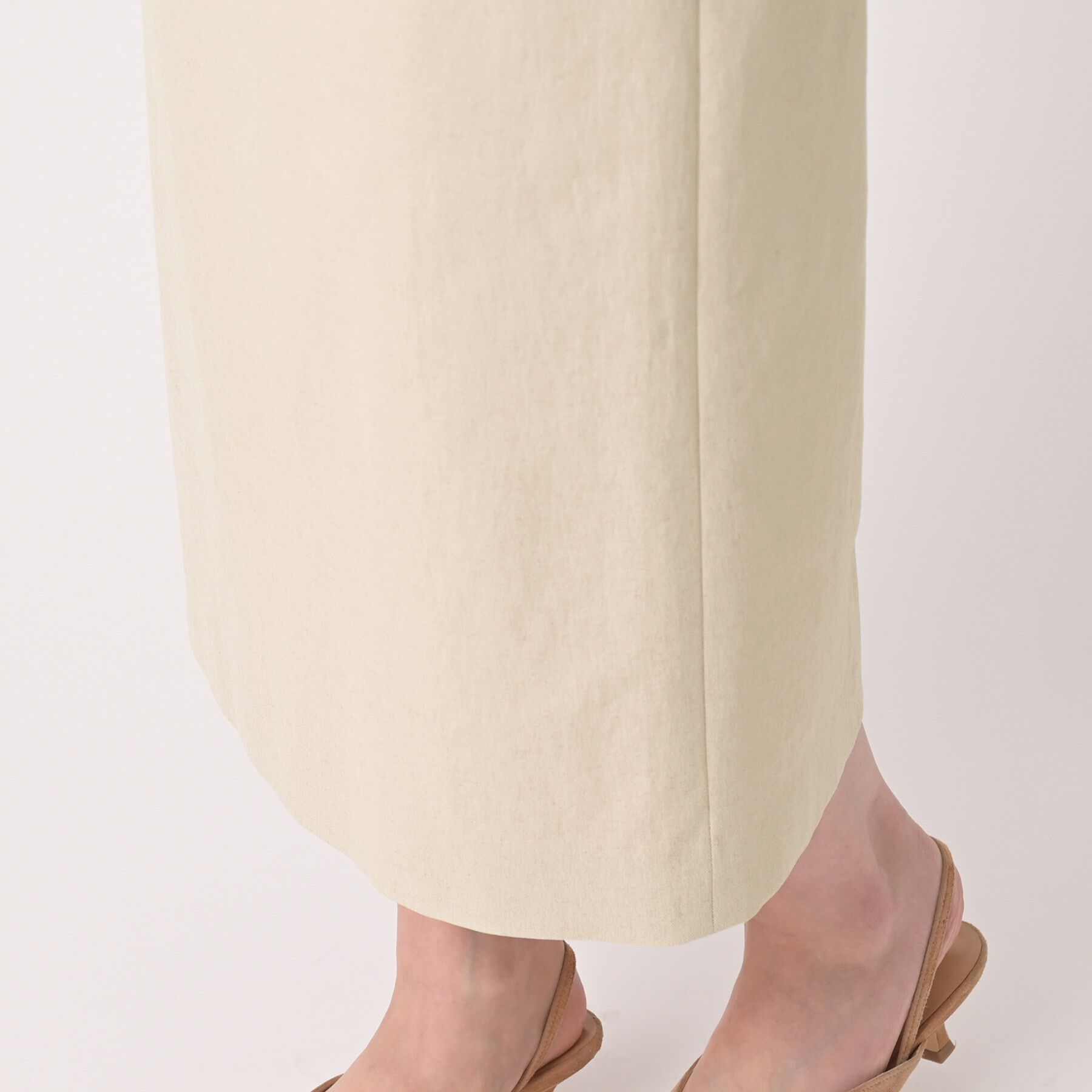 UNTITLED「【洗える/後ろウエストゴム】オックスアイラインスカート」|スカート|