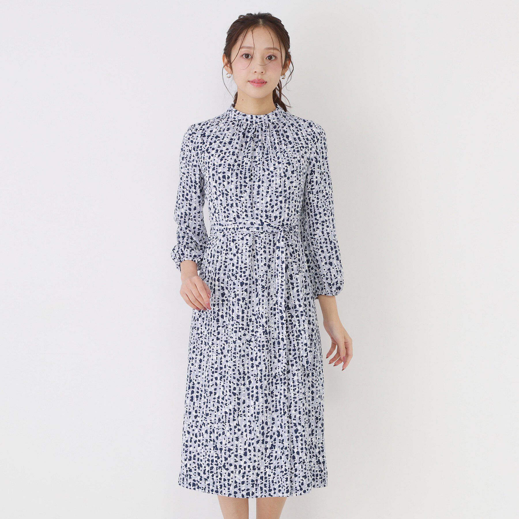 COUP DE CHANCE「【手洗い可／日本製】幾何柄エレガントワンピース」|ワンピース|