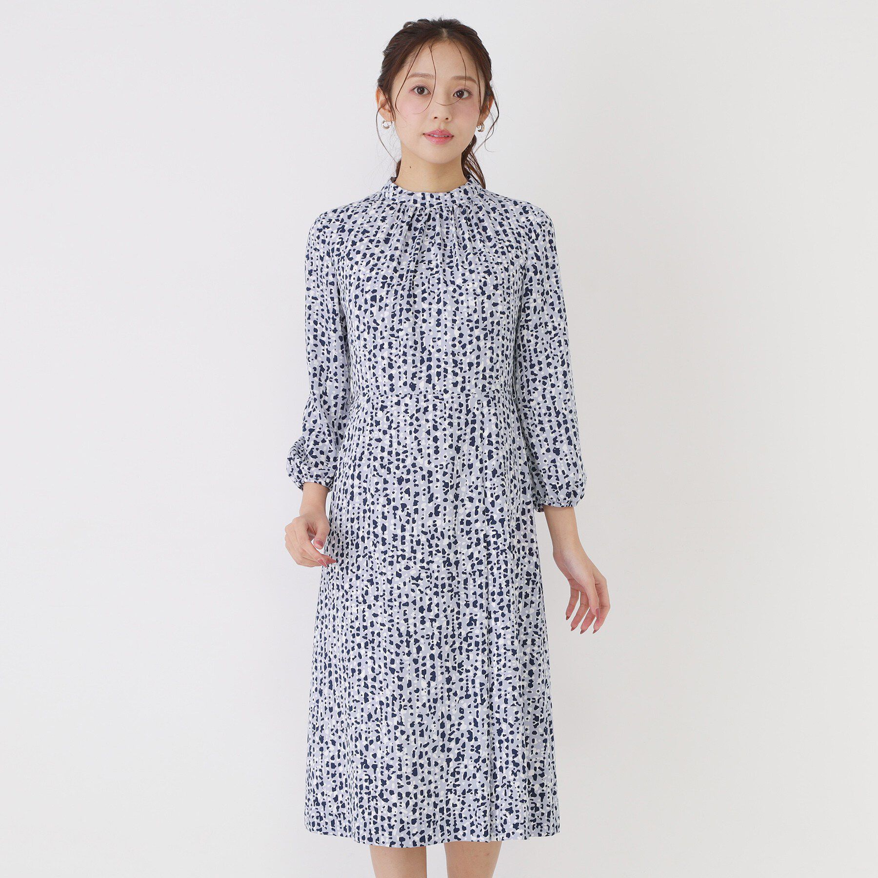 COUP DE CHANCE「【手洗い可／日本製】幾何柄エレガントワンピース」|ワンピース|