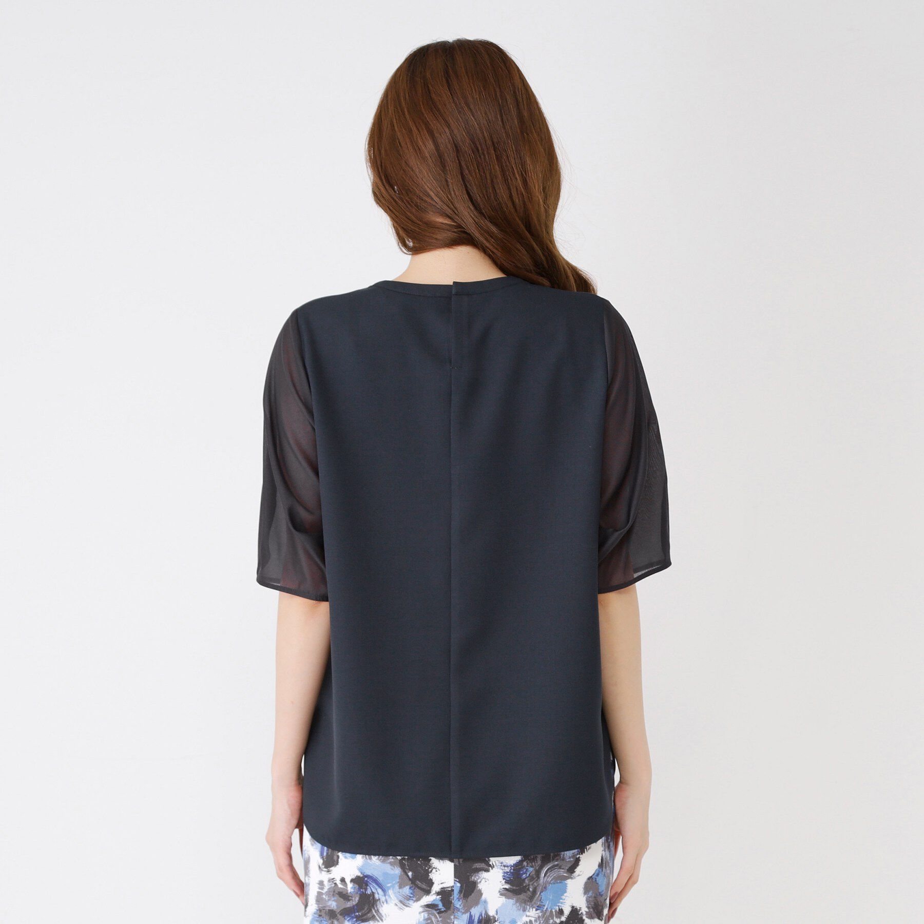 COUP DE CHANCE「【手洗い可／日本製】袖シアーパフスリーブ ブラウス」|シャツ・ブラウス|