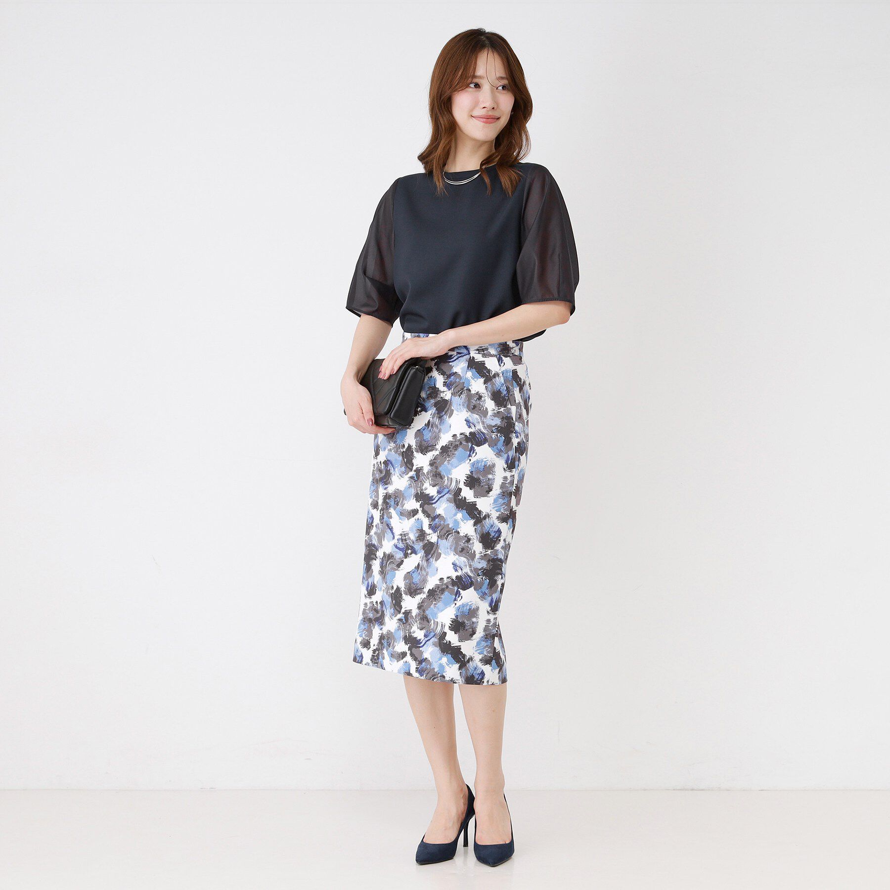 COUP DE CHANCE「【手洗い可／日本製】袖シアーパフスリーブ ブラウス」|シャツ・ブラウス|