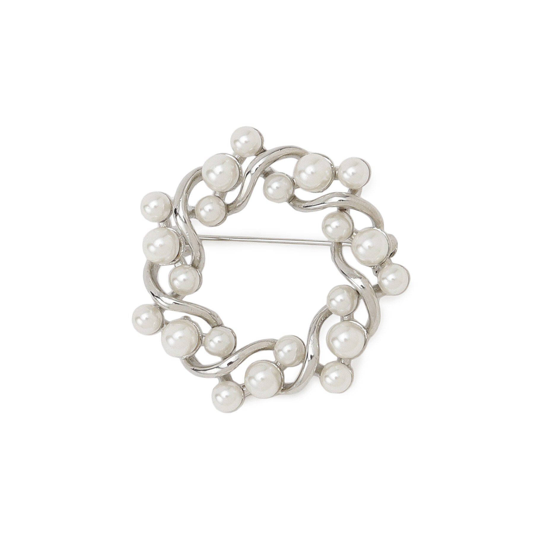 Reflect「【フォーマル／入卒】パール調&times;サークルデザインブローチ」|ブローチ・コサージュ|