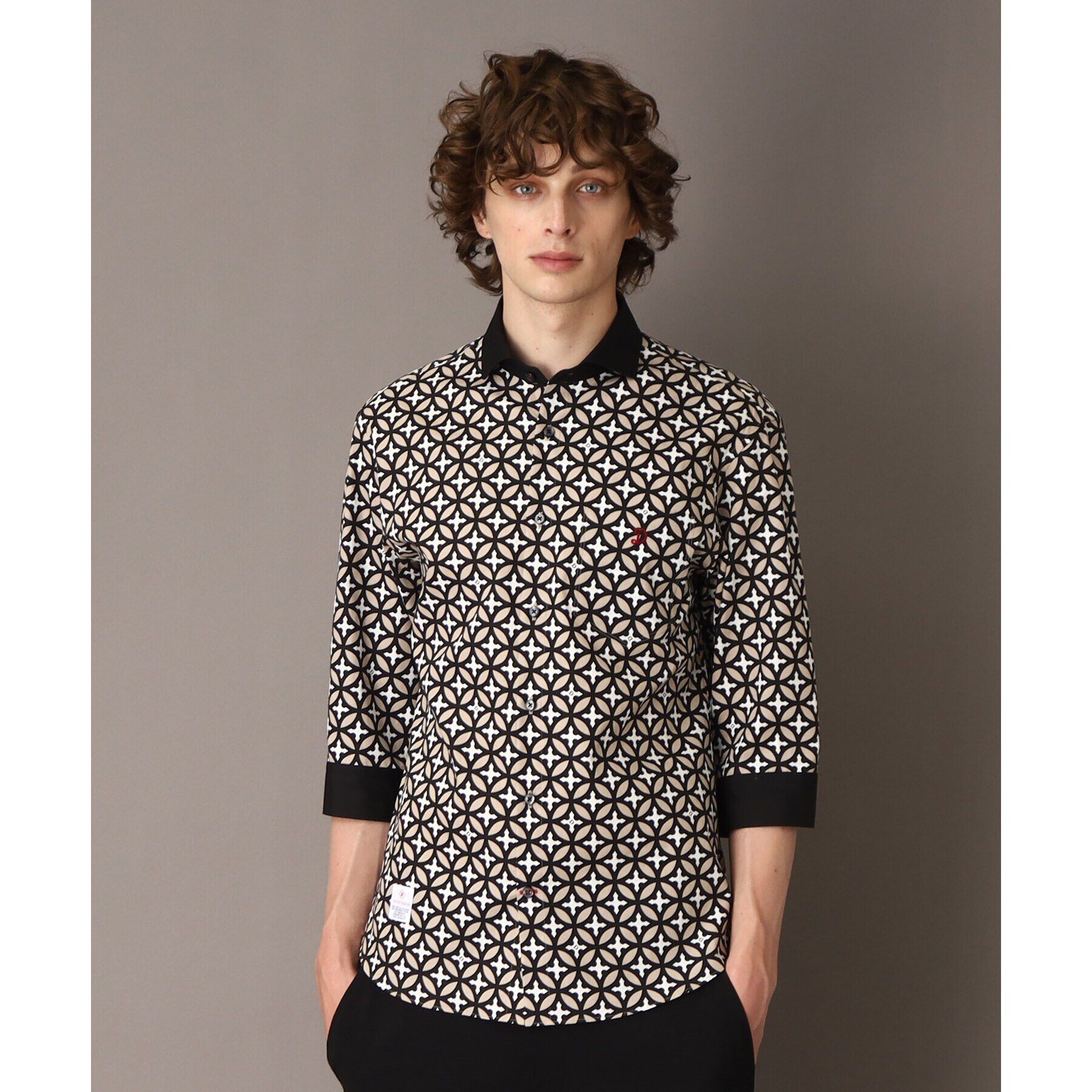 DRESSTERIOR「オーバーラップサークル スリークオーターシャツ」|シャツ・ブラウス|