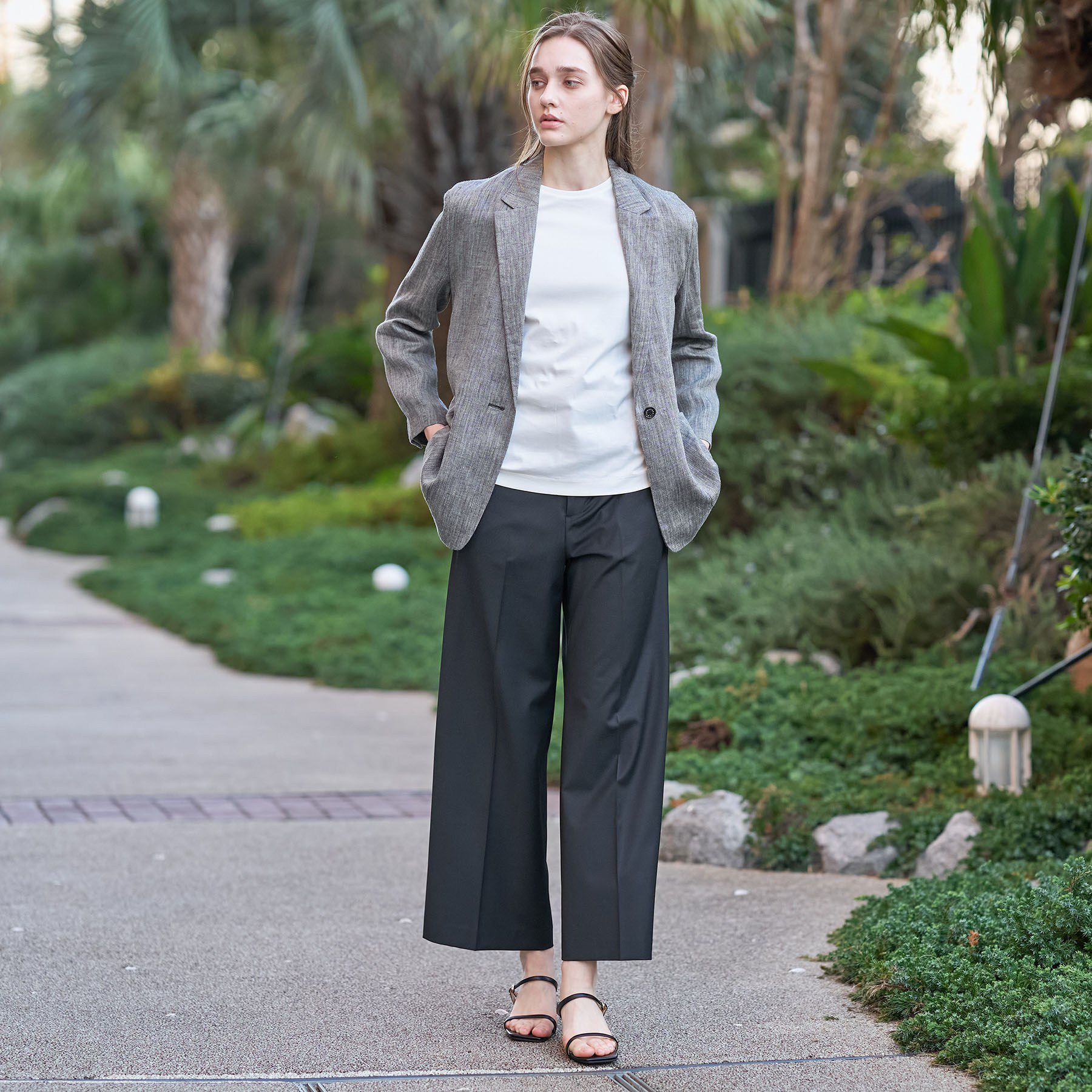 DRESSTERIOR「ウォッシャブルリネン ライトジャケット」|テーラードジャケット|