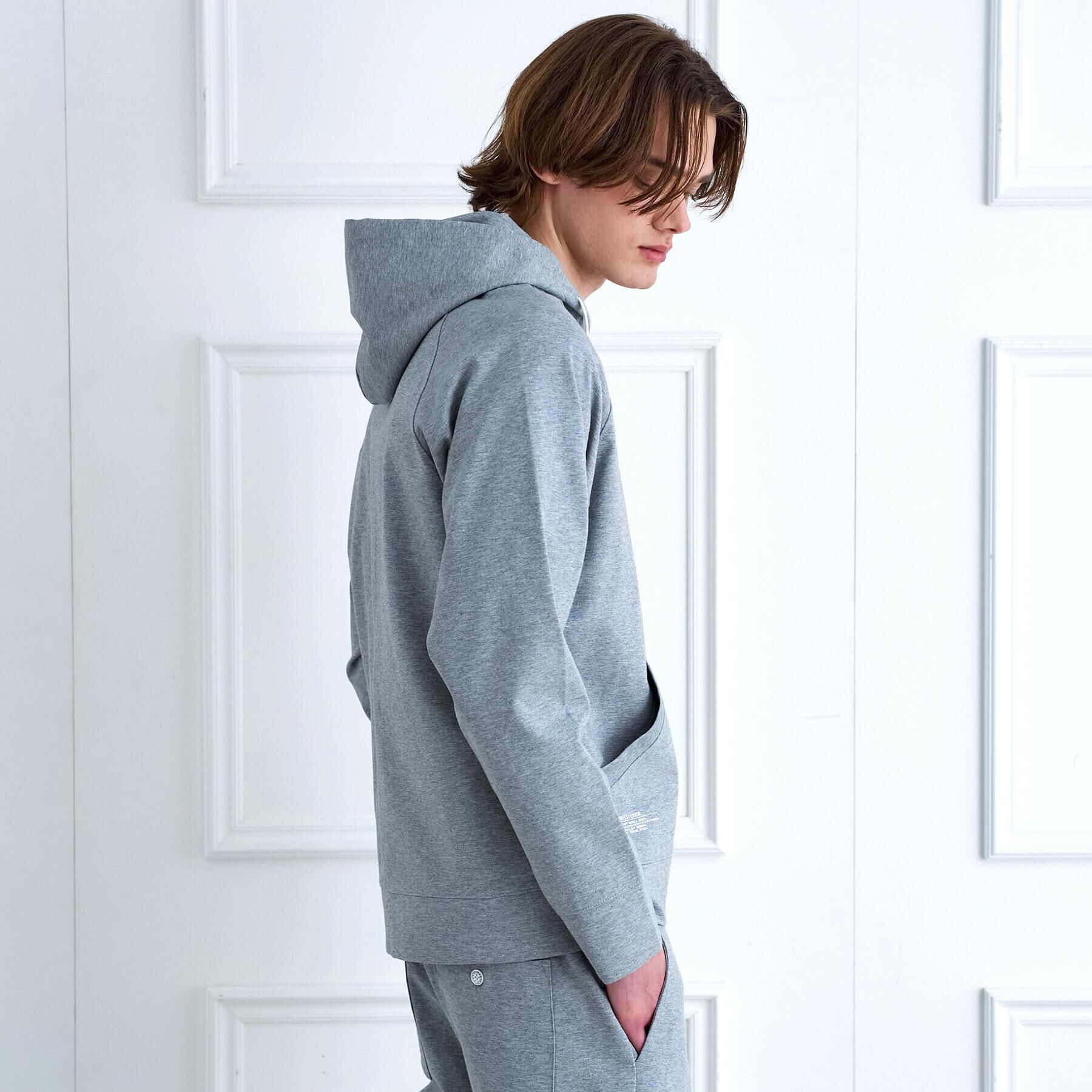 DRESSTERIOR「【接触冷感／セットアップ可】ドライタッチ ハイカウントジップアップパーカ」|パーカー|