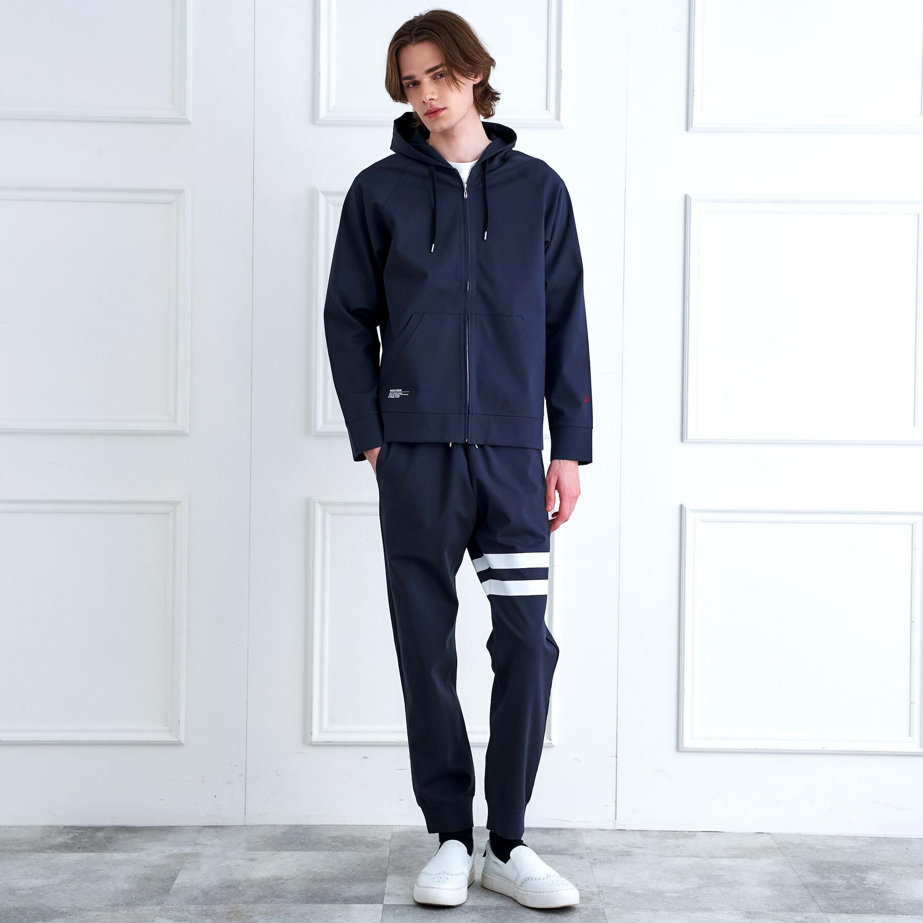 DRESSTERIOR「【接触冷感／セットアップ可】ドライタッチ ハイカウントジップアップパーカ」|パーカー|