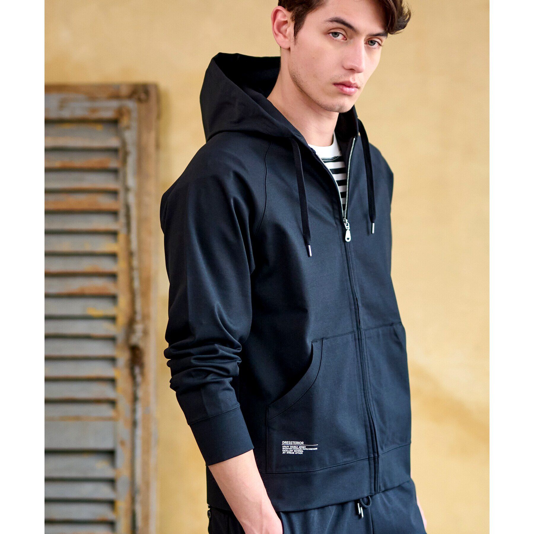 DRESSTERIOR「【接触冷感／セットアップ可】ドライタッチ ハイカウントジップアップパーカ」|パーカー|