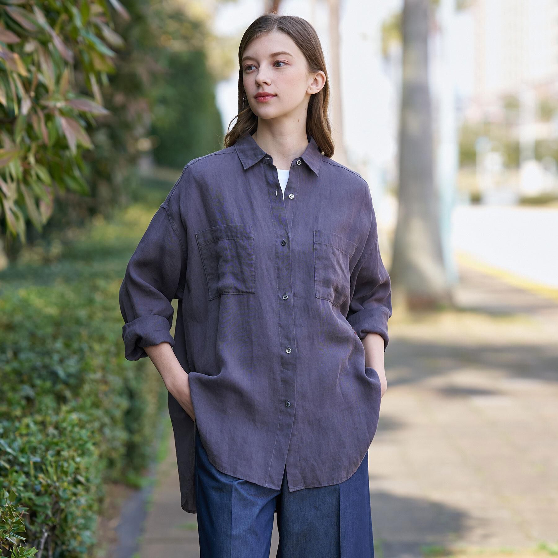 DRESSTERIOR「【人気定番/ウォッシャブル】ガーメントダイラミーシャツ」|シャツ・ブラウス|